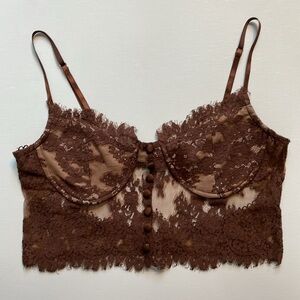 Partisan style  Brown Lace Camisole